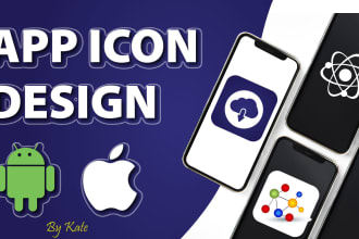 design creative icon set for your app and web
