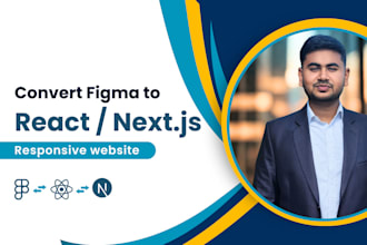 convert figma to react js, next js responsive react website