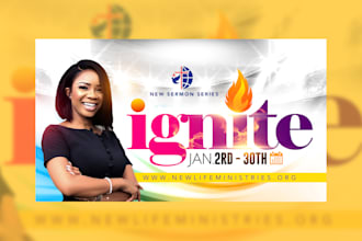 design a modern church flyer or event flyer design