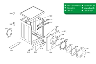 draw vector line art line drawing instruction manual etc