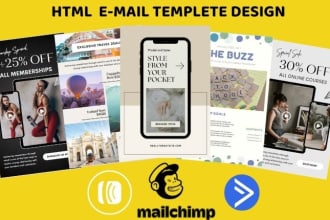 design modern responsive html email template signature