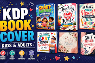 design premium KDP book covers, planners and coloring books