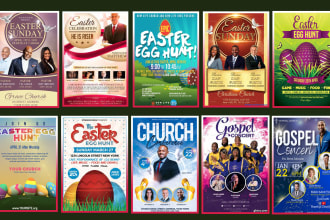 design egg easter, church, gospel, social media kit, flyer and poster