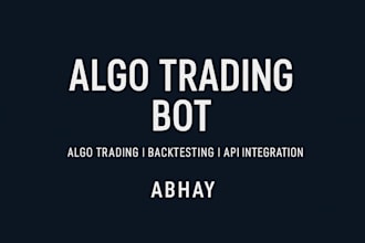create a trading bot for algo trading or backtesting