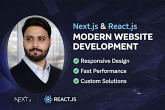 build a modern next js website using react js