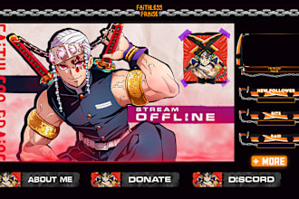 design anime for kick twitch overlays for your stream