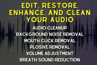 edit restore enhance your recorded audio files in 24 hours