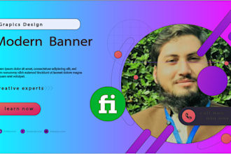 design attractive web banner, header,  banner ad, cover, blog banner