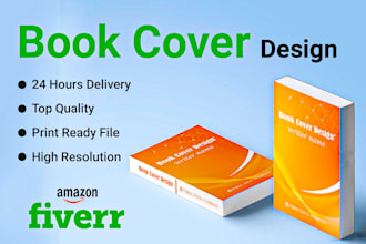 create modern book cover, book design, cover design and kindle design