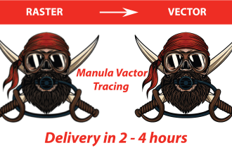 do manual vector tracing remake logo vectorize image in 3hrs