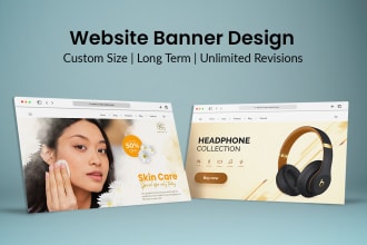 design website banner, social media banner, header, and etsy banner in 12 hours