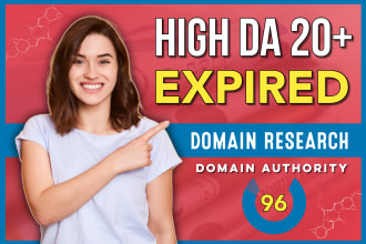 find perfect high da 20 plus expired domain for next level SEO