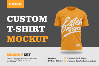 custom 3d tshirt mockup  for your social media post