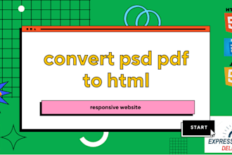 change  and convert psd to responsive html website