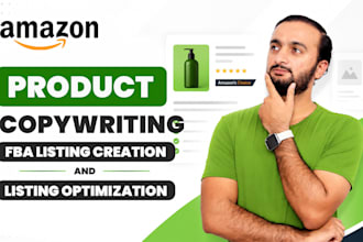 do amazon product copywriting, fba listing creation, and listing optimization
