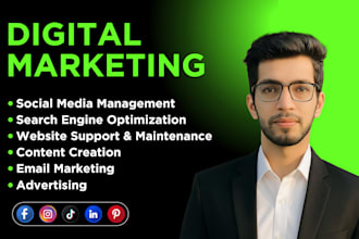be your digital marketing manager and virtual assistant