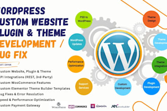 build, fix or customize wordpress plugin or theme using php