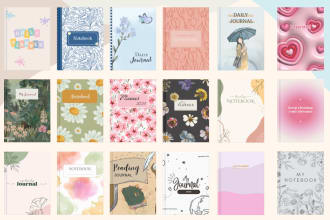 design modern notebook page, journal, planner, cover for you
