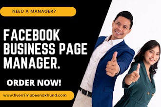 manage your facebook business page along with page creation and promotion