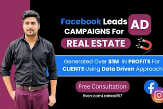 run real estate leads generation campaigns using facebook ads