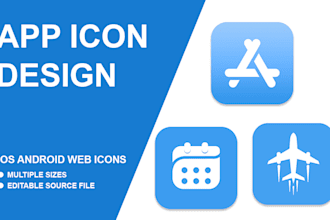 design flat app icon or app logo for android ios