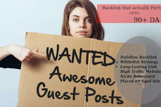 build SEO backlinks through high da guest posts high authority link build