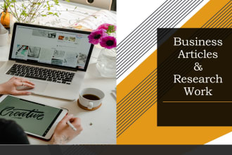 write business articles and do research work