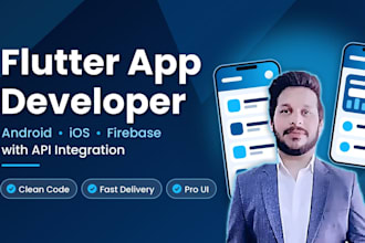 be your flutter developer and build android ios flutter app with firebase