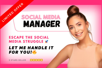be your social media community manager and content creator
