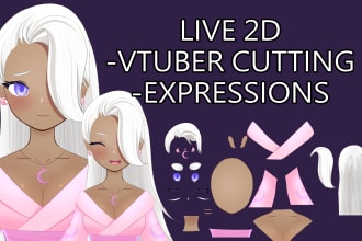 cut and add expresions to your vtuber model design