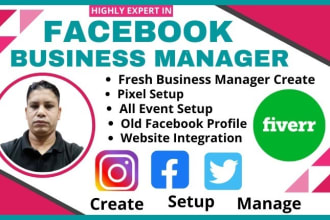 run and set up a facebook business manager, advertising account