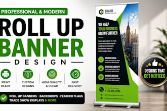 design professional roll up banners and event backdrops