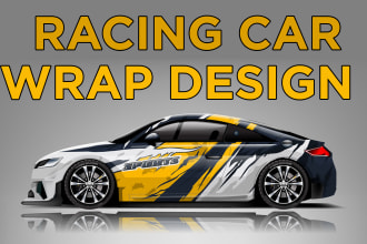 do modern racing car wrap, livery car wrap, rally car wrap