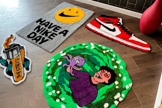 make a real custom rug from any picture or design