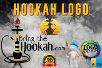 create a clean, hookah, wine, smoke, lounge, bar, restaurant logo
