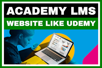 create academy lms website like udemy