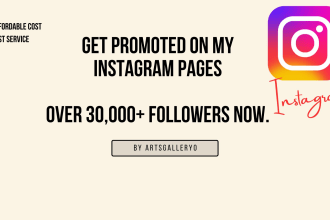 do promotion on my 30k instagram pages reels videos pics