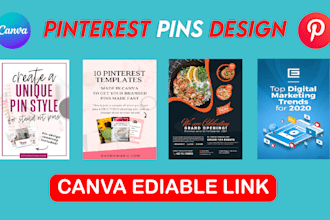 design professional  pinterest pins, ads or templates in canva and photoshop