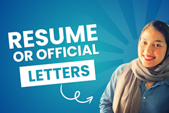 write your visa letter, resume or cover letter