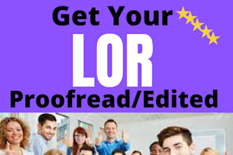 proofread edit improve your recommendation letter