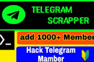 made telegram community manager, telegram admin, scraper, and moderator