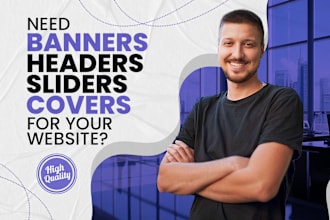 design banners, headers, sliders and covers for your website