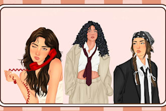 make illustration potrait art  for your love ones