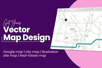 draw custom vector site maps or travel maps