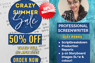 write a screenplay for a short film, movie, TV series