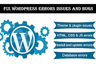 fix wordpress or PHP errors and bugs