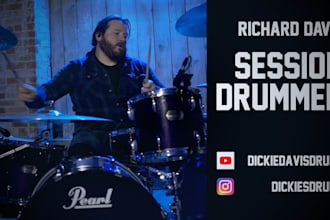 record energetic acoustic drums for your song