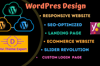design wordpress website or landing page using divi