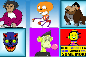 create any kind of nft art character for you