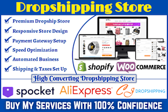 develop woocommerce dropshipping store with aliexpress cjdropshipping spocket